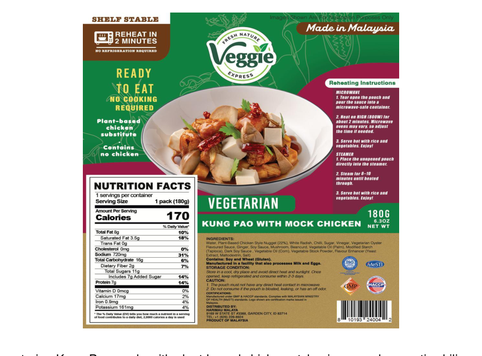 Kung Pao with Plant-Based Chicken